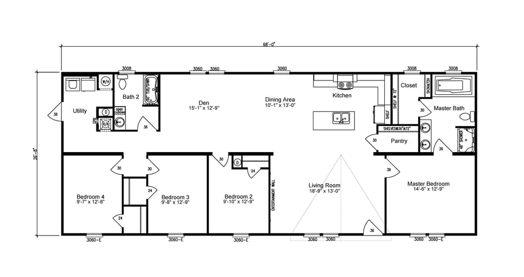 Iron Ranch 28684A — floorplan